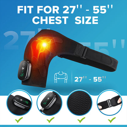 🔥Hot Sale 50% OFF🔥 Heated Shoulder Brace with Vibration – 3 Heat & 3 Massage Modes, Cordless, for Men & Women 🔥