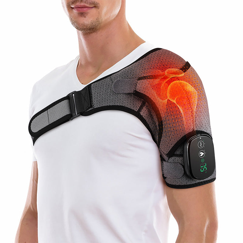 🔥Hot Sale 50% OFF🔥 Heated Shoulder Brace with Vibration – 3 Heat & 3 Massage Modes, Cordless, for Men & Women 🔥