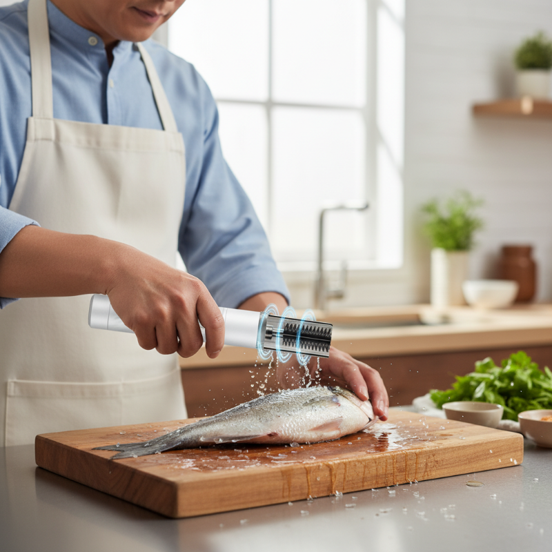 Rechargeable Automatic Fish Scaling Tool