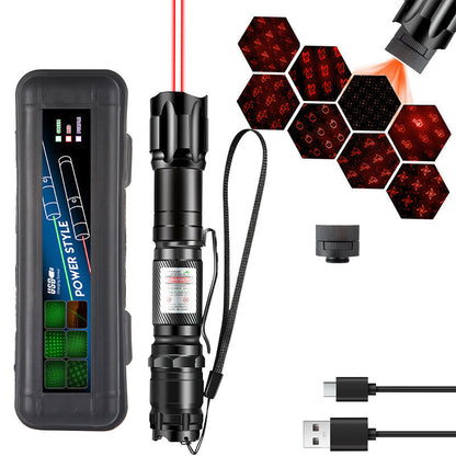 🛠️Portable Rechargeable Red & Green Laser Flashlight – USB Rechargeable Alignment & Inspection Device For Mechanics✨