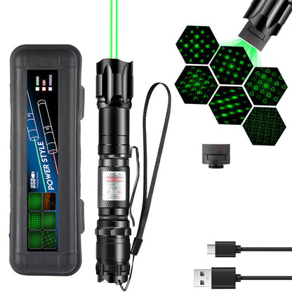 🛠️Portable Rechargeable Red & Green Laser Flashlight – USB Rechargeable Alignment & Inspection Device For Mechanics✨