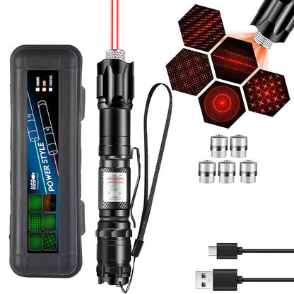 🛠️Portable Rechargeable Red & Green Laser Flashlight – USB Rechargeable Alignment & Inspection Device For Mechanics✨
