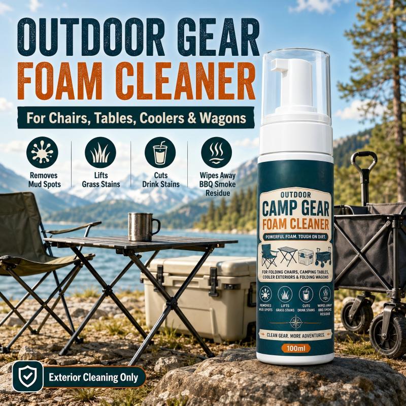 🏕️ Portable Camping Equipment Cleaner for Mud, Grease, and Spills