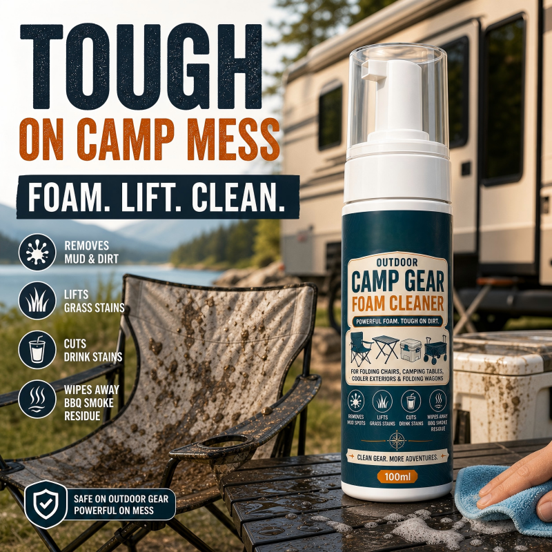 🏕️ Portable Camping Equipment Cleaner for Mud, Grease, and Spills