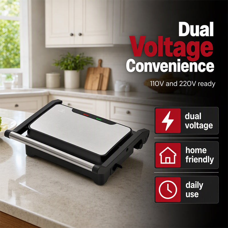 🔥Electric Sandwich Press and Panini Maker with 180-Degree Flat Grill