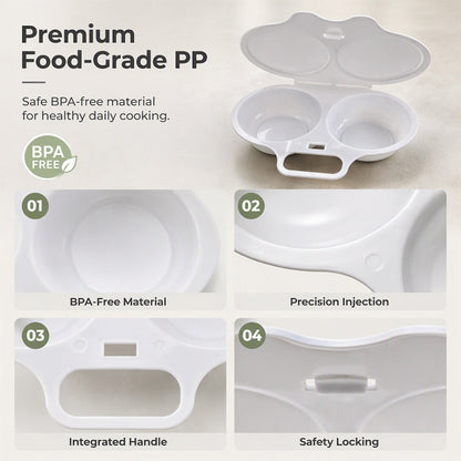 ⏳🔥LIMITED-TIME 50% OFF! ⏰Microwave Egg Poacher with Lid & Handle