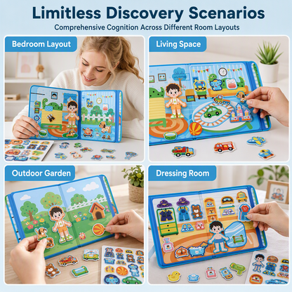 🧩 50% OFF NOW! 🧒 Kids Magnetic Quiet Book – Folding puzzle scenes, magnetic & educational – Boosts creativity & learning for boys & girls ✨