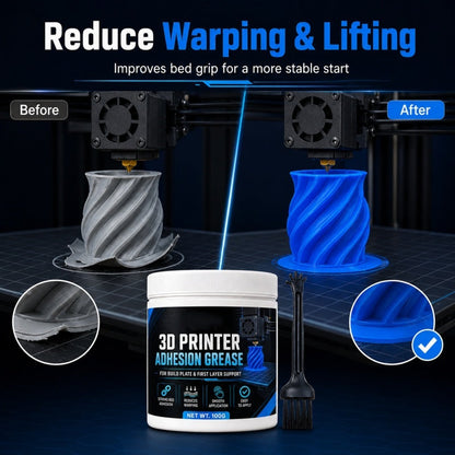 Anti-Warping Adhesion Grease for 3D Printers