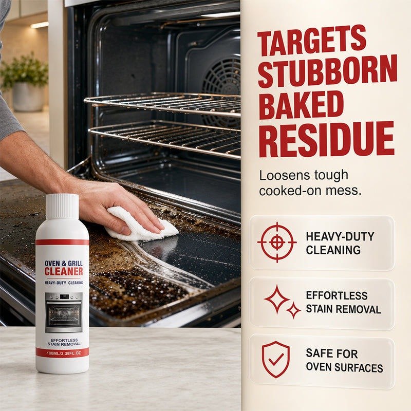 Heavy-Duty Oven and Grill Cleaner-Quick-Acting Degreaser for Kitchen Stains