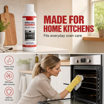 Heavy-Duty Oven and Grill Cleaner-Quick-Acting Degreaser for Kitchen Stains
