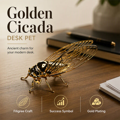 🔥Hot Sale 50% OFF🔥Antique Filigree Cicada Ornament Exquisite Desktop Tea Pet Gift