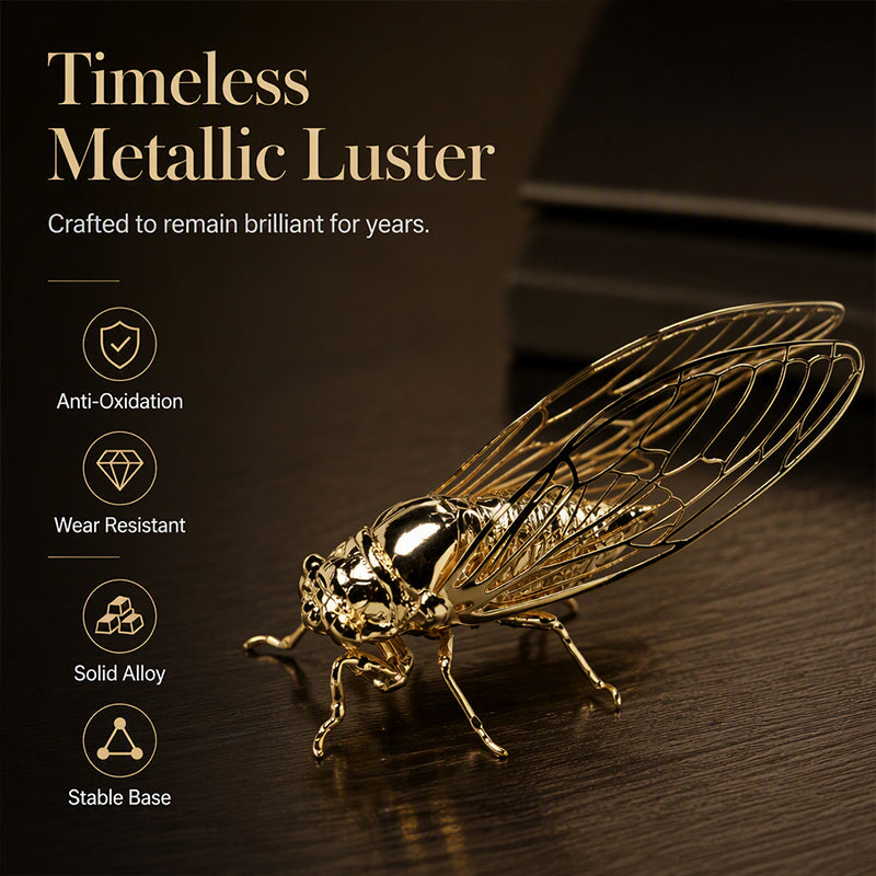 🔥Hot Sale 50% OFF🔥Antique Filigree Cicada Ornament Exquisite Desktop Tea Pet Gift