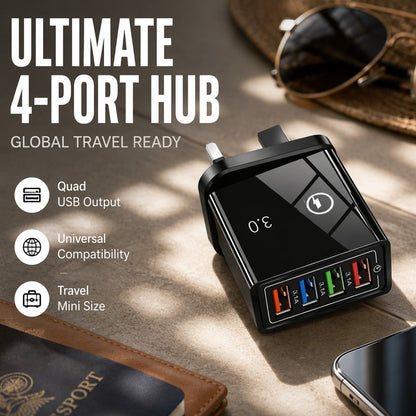 4-Port USB Charger Adapter