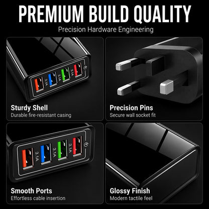 4-Port USB Charger Adapter