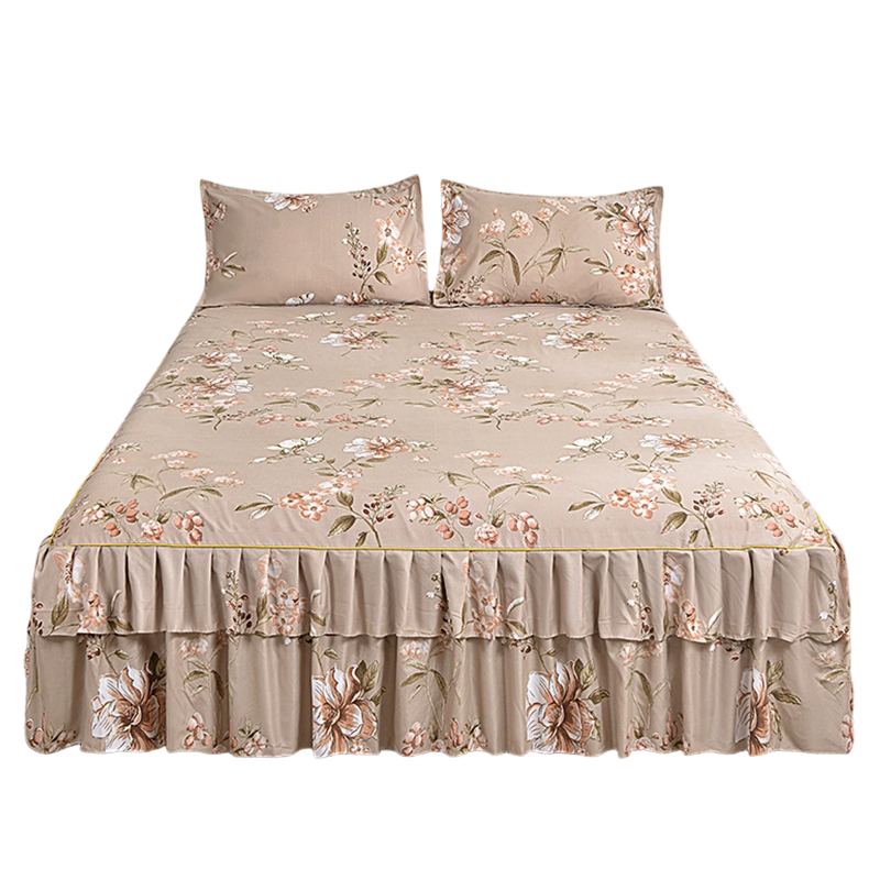 ⏳Limited-time 54% off⏰3-Piece Floral Ruffled Bed Skirt Set🌸🛏️