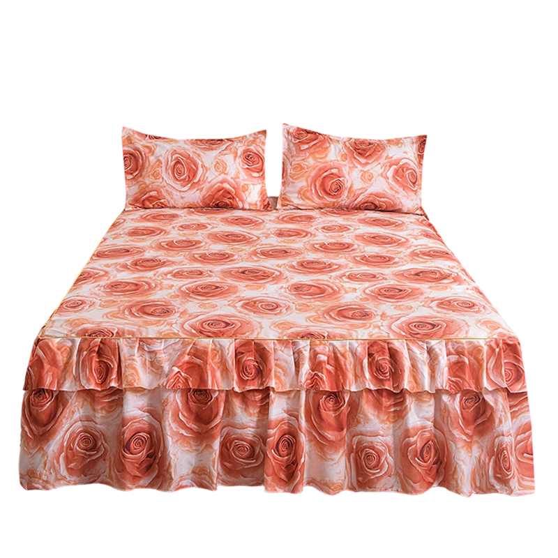 ⏳Limited-time 54% off⏰3-Piece Floral Ruffled Bed Skirt Set🌸🛏️