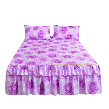 ⏳Limited-time 54% off⏰3-Piece Floral Ruffled Bed Skirt Set🌸🛏️