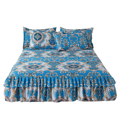 ⏳Limited-time 54% off⏰3-Piece Floral Ruffled Bed Skirt Set🌸🛏️