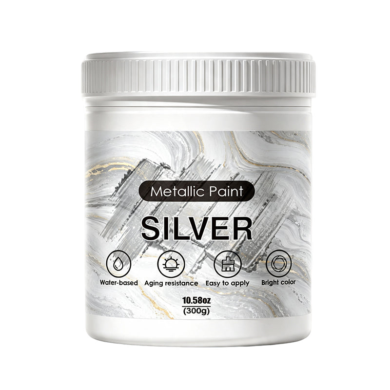 Weatherproof Metallic Silver & Gold Paint for Walls
