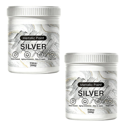 Weatherproof Metallic Silver & Gold Paint for Walls