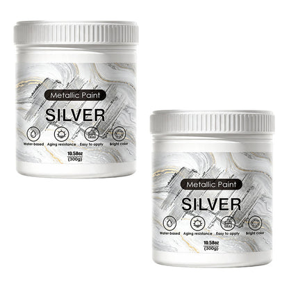 Weatherproof Metallic Silver & Gold Paint for Walls