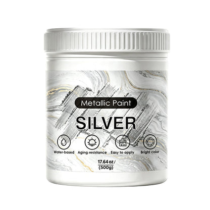 Weatherproof Metallic Silver & Gold Paint for Walls