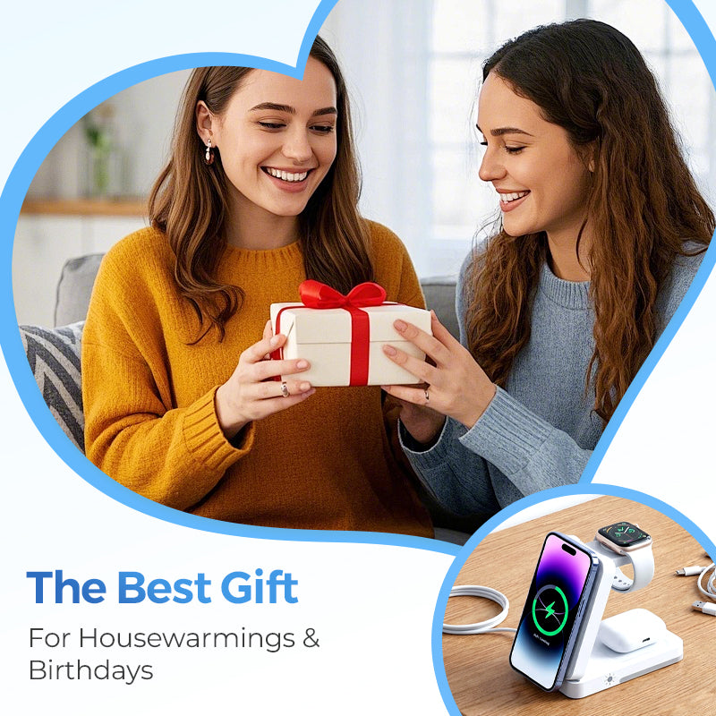 3-in-1 Foldable Magnetic Wireless Charging Stand