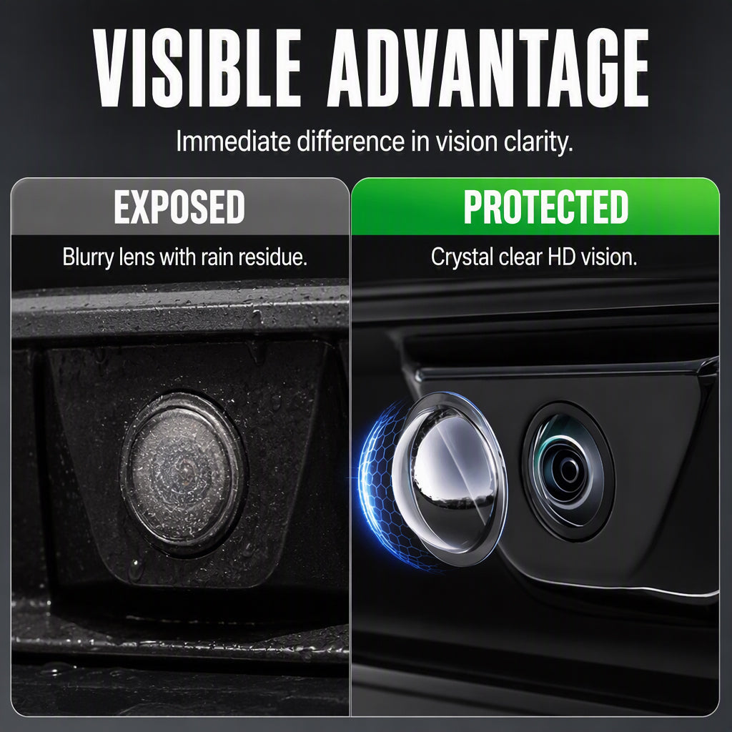 🎉 2026 Sale — Over 22,700 Sold!📷 Clear HD Acrylic Car Camera Lens Protective Cover ✨