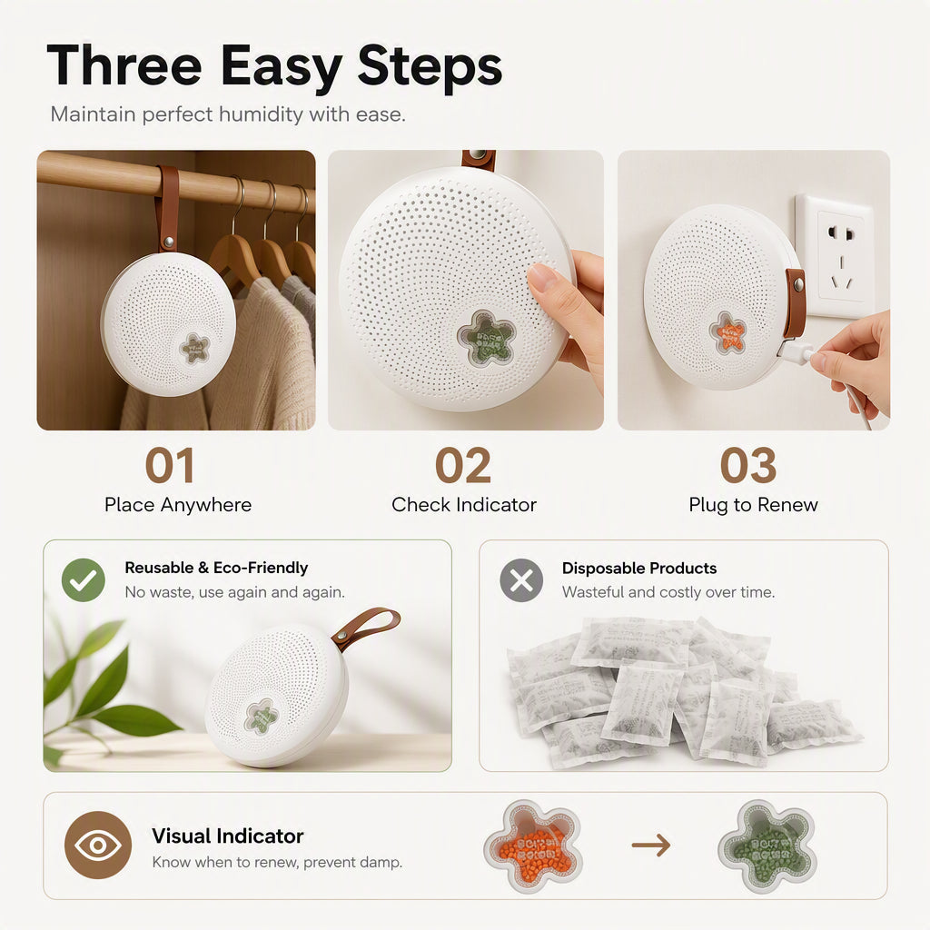 Reusable Mini Dehumidifier for Home