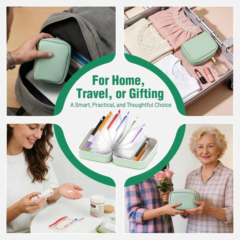 🏆Last Day Promotion 50% OFF💊A8 Waterproof Pill Pouch Set – 7 to 14 Days of Meds & Vitamins💧Waterproof & Crush-Resistant Shell