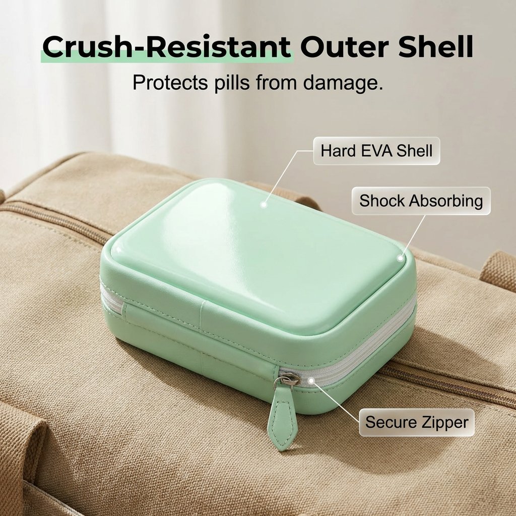 🏆Last Day Promotion 50% OFF💊A8 Waterproof Pill Pouch Set – 7 to 14 Days of Meds & Vitamins💧Waterproof & Crush-Resistant Shell