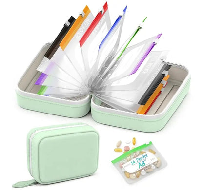 🏆Last Day Promotion 50% OFF💊A8 Waterproof Pill Pouch Set – 7 to 14 Days of Meds & Vitamins💧Waterproof & Crush-Resistant Shell
