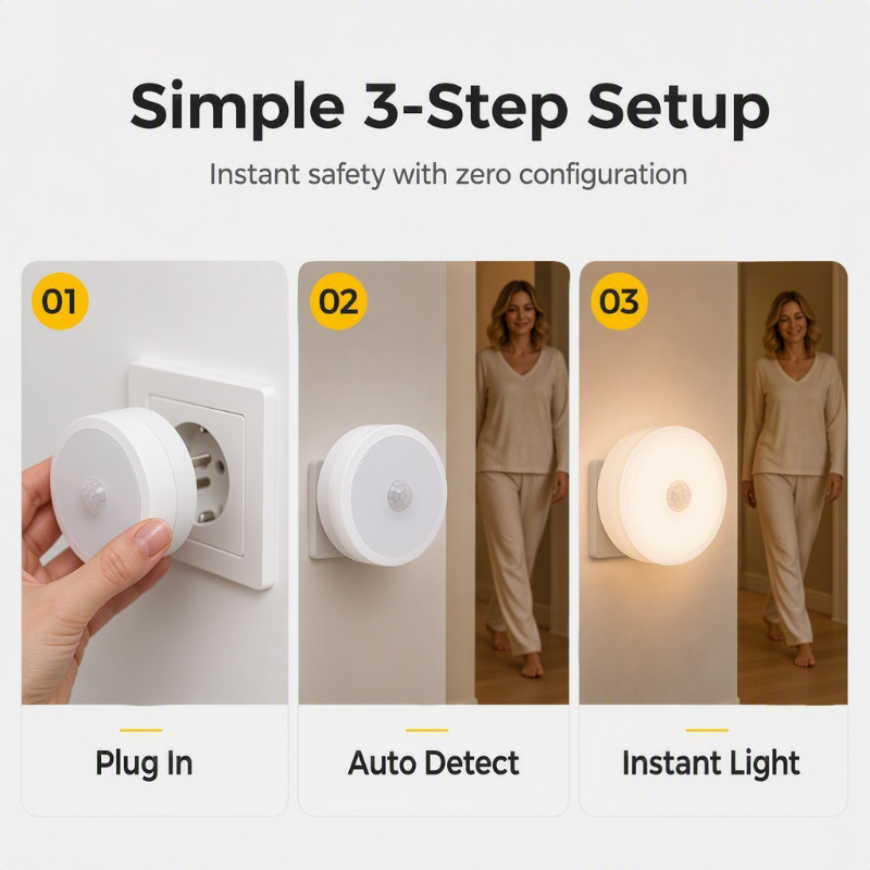 🥳2026 HOT SALE🥳💞50K+ SOLD! 🥩🔪 50% OFF!Plug-in Motion Sensor Night Light