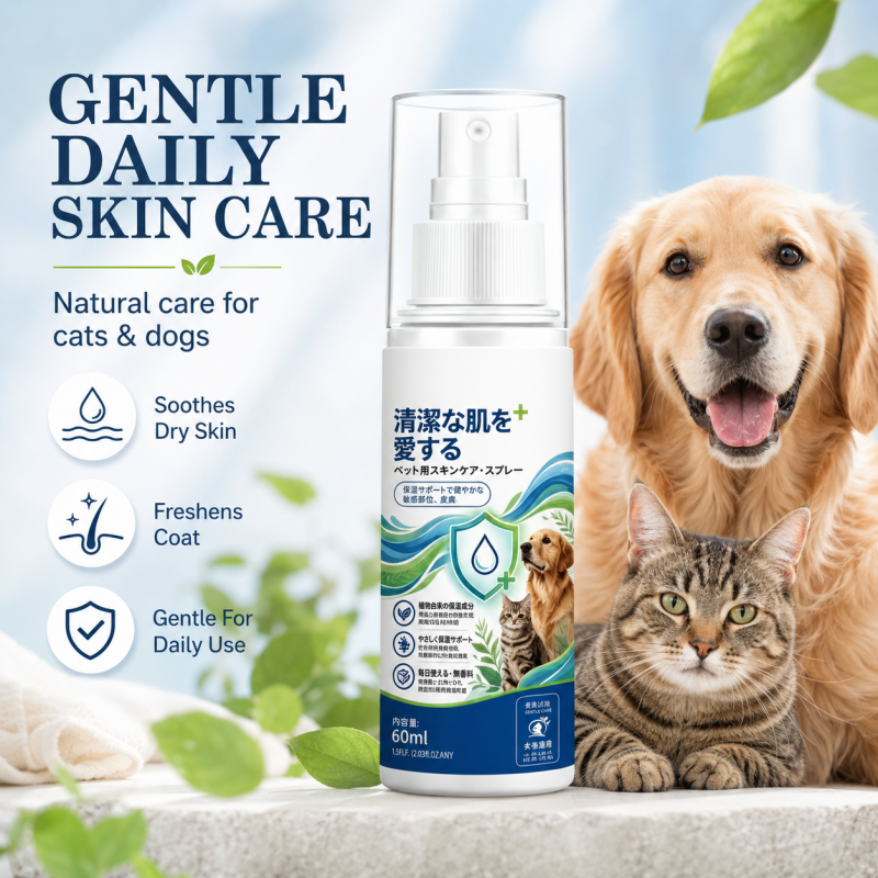 Gentle Pet Care Spray for Cats and Dogs