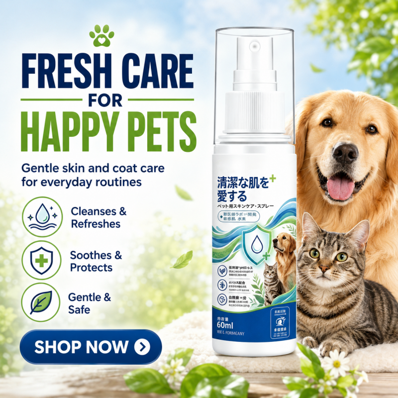 Gentle Pet Care Spray for Cats and Dogs