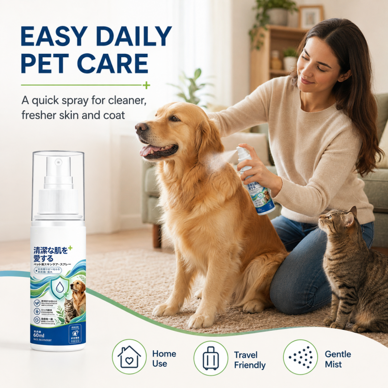 Gentle Pet Care Spray for Cats and Dogs