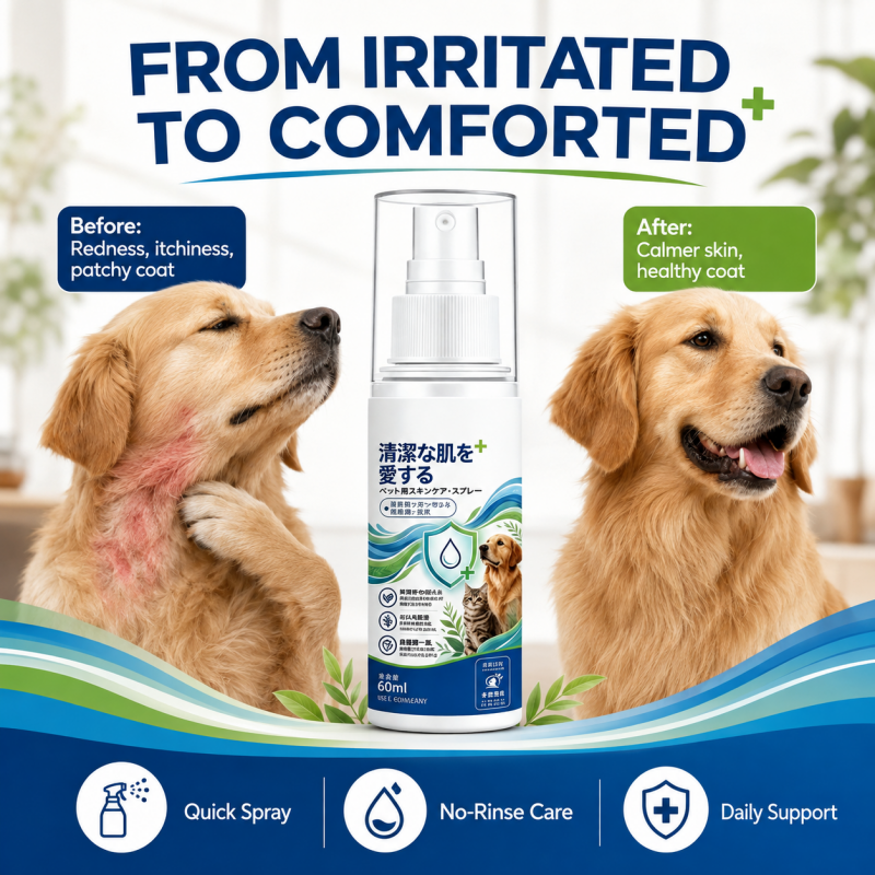 Gentle Pet Care Spray for Cats and Dogs