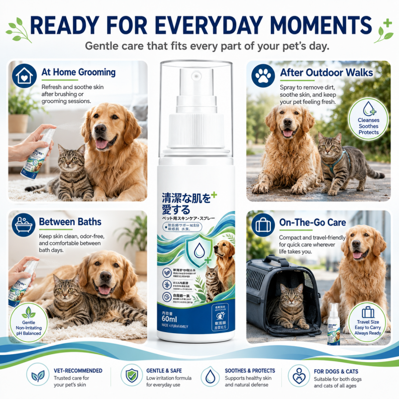 Gentle Pet Care Spray for Cats and Dogs