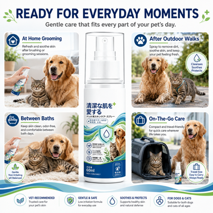 Gentle Pet Care Spray for Cats and Dogs