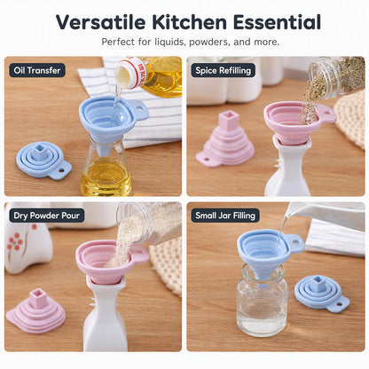 Foldable Silicone Collapsible Wide Mouth Funnel