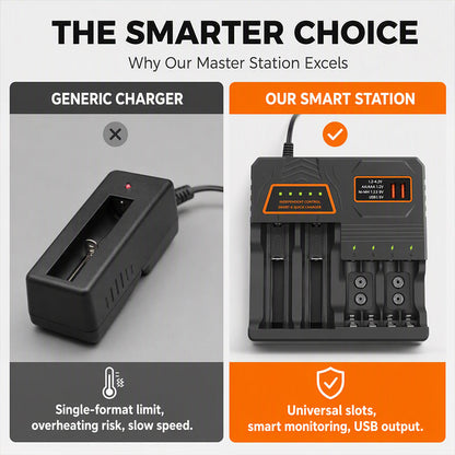 Smart Multi-Slot Rechargeable Battery Charger