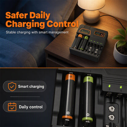 Smart Multi-Slot Rechargeable Battery Charger