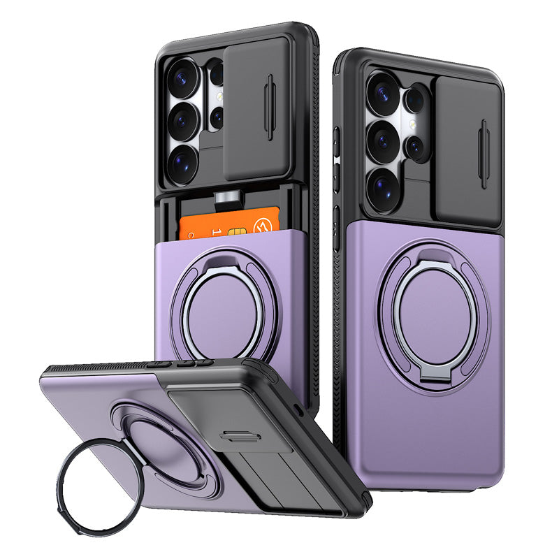 2-in-1 Shockproof Phone Case with Hidden Card Holder