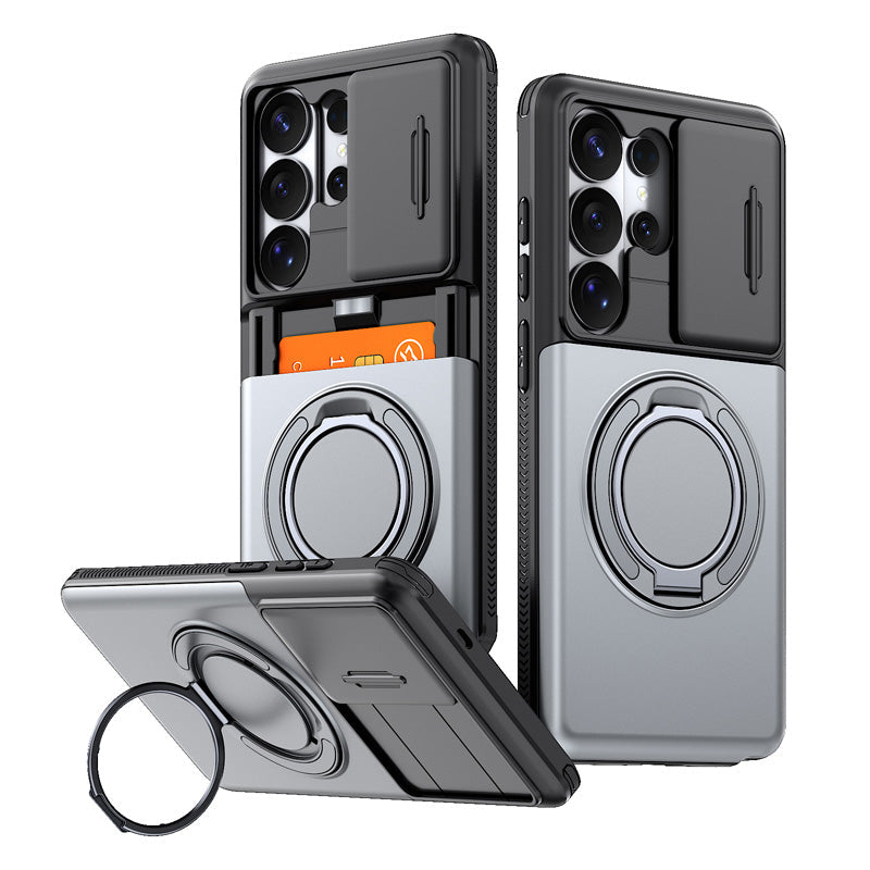 2-in-1 Shockproof Phone Case with Hidden Card Holder