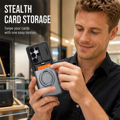 2-in-1 Shockproof Phone Case with Hidden Card Holder