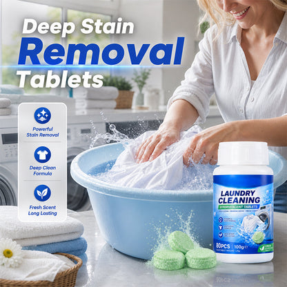 🧼50% OFF NOW! Laundry Stain Remover Effervescent Tablets, Deep Stain Removal Laundry Cleaning Tablets, Fresh‑Scent Soaking Cleaner for Clothes, Multi‑Purpose Garment Cleaning Tabs