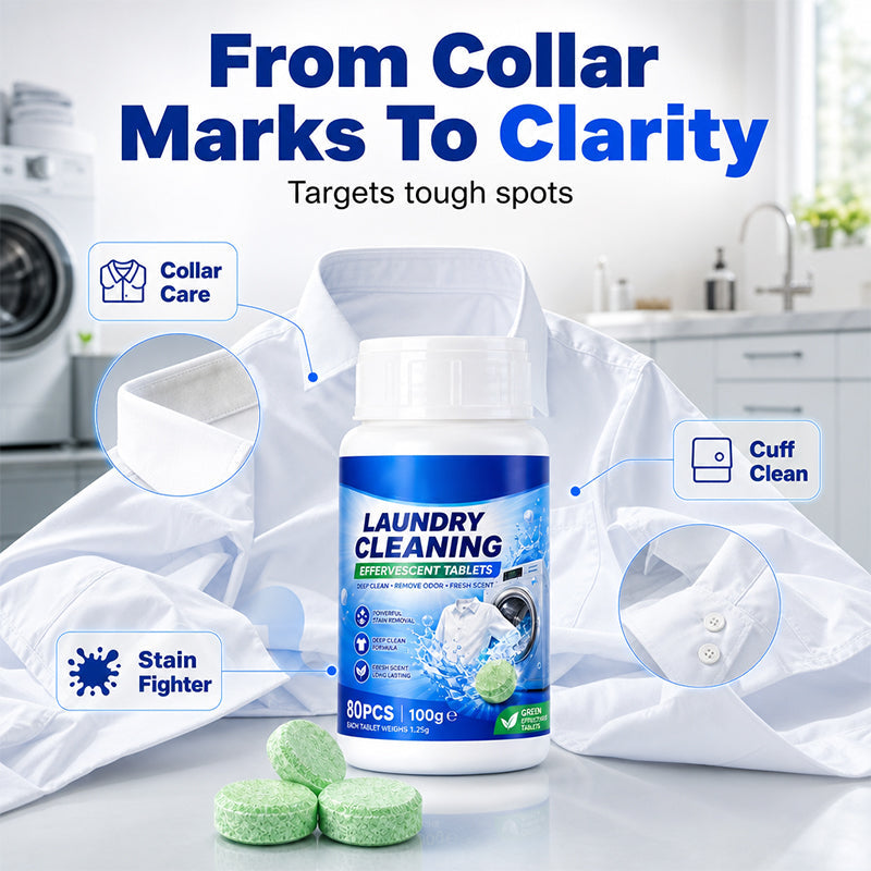 🧼50% OFF NOW! Laundry Stain Remover Effervescent Tablets, Deep Stain Removal Laundry Cleaning Tablets, Fresh‑Scent Soaking Cleaner for Clothes, Multi‑Purpose Garment Cleaning Tabs
