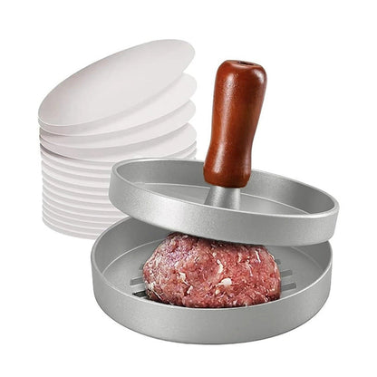 Burger Press with Wooden Handle