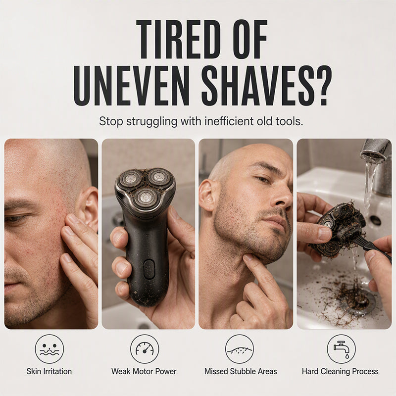 🎉 Hot Sale — Over 14,000 Sold! ⚡🔥 2-in-1 Smart Electric Bald Head Shaver and Beard Trimmer with Digital Display