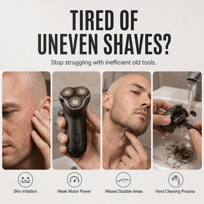 🎉 Hot Sale — Over 14,000 Sold! ⚡🔥 2-in-1 Smart Electric Bald Head Shaver and Beard Trimmer with Digital Display